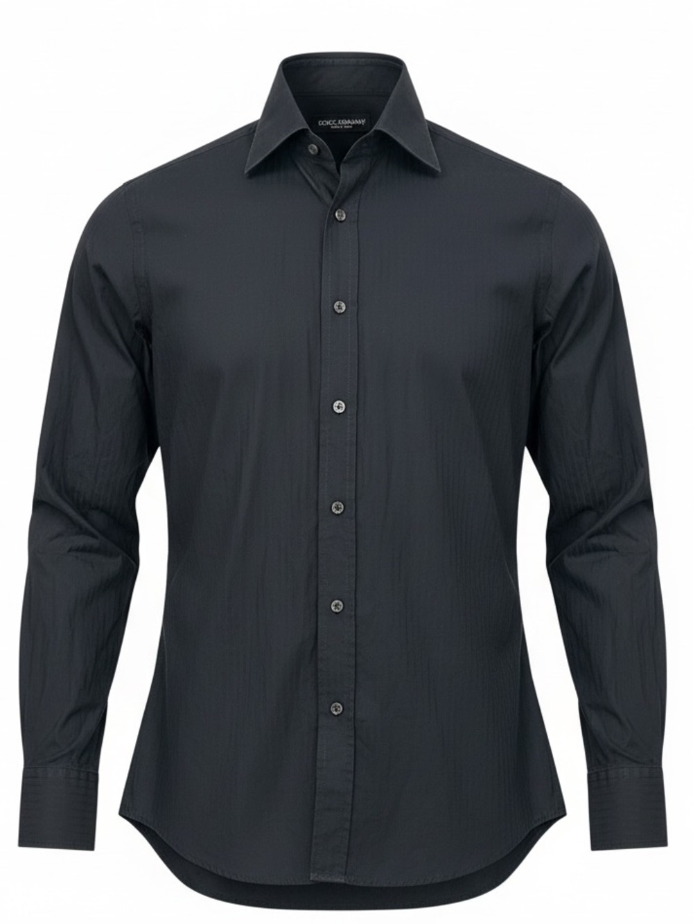 Dolce & Gabbana Men's Black Button-Up Dress Shirt Size M